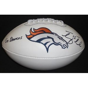 TIM TEBOW SIGNED AUTOGRAPHED DENVER BRONCOS FOOTBALL COA + HOLOGRAM