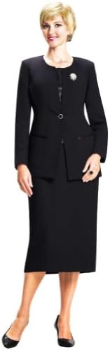 Moshita Couture Women's Business Skirt Suit 6400 16 Black