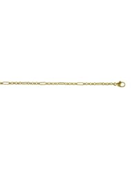 18KT Yellow Mixed Link Anklets Length = 30