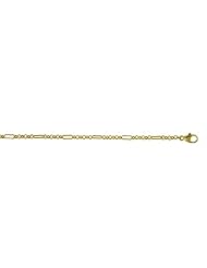 CleverEves 18Kt Yellow Gold Mixed Link Anklet