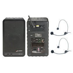 Single-channel Vhf Powered Speaker System with Wireless Microphones