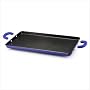 Rachael Ray 18-Inch by 9.6-Inch Porcelain Enamel Double Burner Griddle, Blue