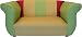 Toys: Small picture for Fancy Kids Sofa by Fantasy Furniture Yellow in Fun Stripes Leather