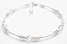 April Diamond Birthstone Crystal Beaded Anklets - Adjustable Swarovski Crystal Ankle Bracelets in Sterling Silver