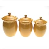 Certified International Cuisineware Gold 3-Piece Canister Set