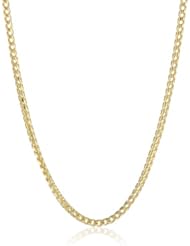 Italian 14k Yellow Gold 1mm Diamond Cut Franco Chain Necklace