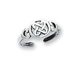 Sterling Silver Antiqued Celtic Knot Toe Ring