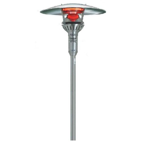 LHPM Built-in Infrared Outdoor Natural Gas Patio Heater with 53 000 BTU Output Remote Wall Switch Operation and Stainless Steel Construction