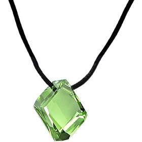 Handcrafted Genuine Peridot GALACTIC Leather Necklace MADE WITH SWAROVSKI ELEMENTS