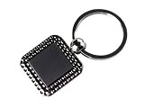 Elegant Dimpled Silver Tone Keychain Keyring by Cuff-Daddy