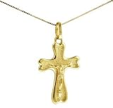 small solid orthodox style gold crucifix cross (14K gold)