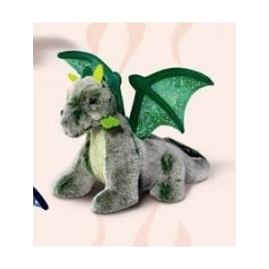 Green Dragon with Iridescent Wings and Chest Plush Stuffed Animal Toy by Russ