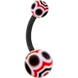 Bioplast Black Red Marracas Belly Ring