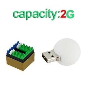 2GB Mini Golf Ball Shaped High Speed USB2.0 Flash Drive