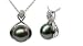 18K white gold Lamia Black Tahitian cultured pearl and diamond pendant