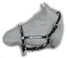Leather Quarter Style Silver Show Halter for Miniature Horses and Ponies