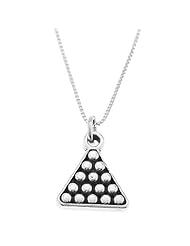 Sterling Silver One Sided Rack of Pool Balls Necklace
