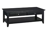 Cocktail Table With Shelf Ebony (5531-21)