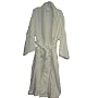 Unisex Adults Cotton Woven White Color Terry Shawl Collar Bath Robe. One Size Fit All.