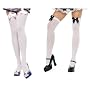 Sexy Plus Size Nylon Thigh Highs with Bows Adults