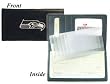 Seattle Seahawks Embroidered Leather Checkbook Cover - Football Sports Merchandise
