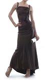 EYRE Beaded Long Satin Dress W/Sash