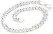 Small 5mm Wide Sterling Silver 7" Double Link Chain Charm Bracelet