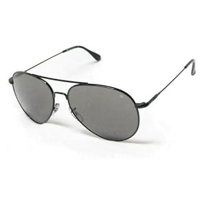 American Optical AO Flight Gear General Aviator Sunglasses 52 mm Black Wire Spatula True Color 30580