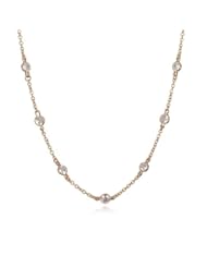 Rose Gold White CZ Diamond by the Yard Necklace in 18" 24" and 36" Length
