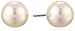 1928 Jewelry Women's Silver Tone 8mm Faux Pearl Stud Earrings