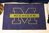 NCAA MICHIGAN WOLVERINES TEAM LOGO XL DOOR MAT RUG
