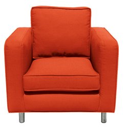 Jennifer Delonge Cotton Ava Chair   Tangerine Orange