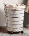 Chrome Laundry Hamper with Canvas Bag- Hamper &amp; Bag