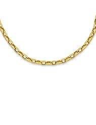 14k Yellow Gold 18in 4.5mm Polished Fancy Link Necklace. Metal Wt- 10.43g