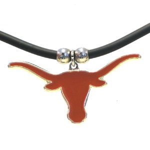 NCAA Texas Longhorns Rubber Cord Necklace