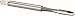 #2-56 UNC, H2, 2 Flutes, Plug Chamfer, Bright Finish, High Speed Steel, Spiral Point STI Tap