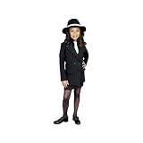 CHILD Large 10-12 - Gangster Gal Costume (Hat, shirt-front, tie, stockings not included)