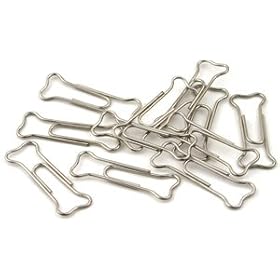 DOG Bone PAPER CLIPS novelty pet OFFICE desk supplies by Kikkerland