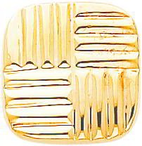 14K Yellow Gold Clip On Basket Weave Earrings New