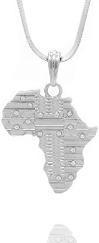 TDmall Mens Silver Africa Continent Small 30" 6Mm Herringbone Necklace Chain M5