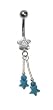 Sterling Silver Belly Ring Star Sterling Silver Belly Ring Star