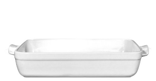 Emile Henry 16.7 by 11-Inch Roaster, Blanc