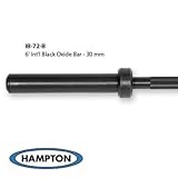 Hampton 6' International Black Oxide Bar - 30 mm - for Olympic Weight Plates