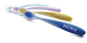 Nuby 3 Pack Soft Edge Spoon, Colors May Vary