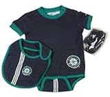 Seattle Mariners Infant and Newborn Bib and Bootie Set by Adidas