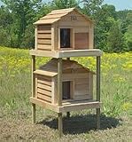 20 Inch Cedar Cat Townhouse : Size SMALL CEDAR TOWNHOUSE - INSULATED