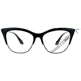 SA106 Womens High Point Squared Half Rim Look Cat Eye Glasses