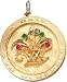 Tree of Life Basket in Circle, 14K Gold Charm