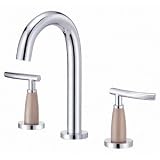 Danze D331554CSN Sonora Two Handle WideSpread Lavatory Faucet, Chrome and Satin Nickel