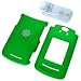 PCMICROSTORE Brand Motorola RAZR2 V8 V9m (NOT Compatible with AT&T V9) Solid Green Snap-On Crystal Case Cover with Removable Belt Clip